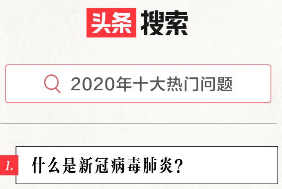 头条搜索发布2020年十大热门问题，北斗、个税话题上榜